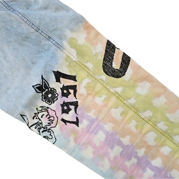 Urban Outfitters BDG High Rise Tie-Dye Cowboy Jeans with Art by Isabel Sz 32 - Picture 8 of 13